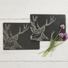 2 Slate Place Mats - Stag