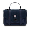 Medium Satchel - Navy Herringbone