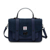 Medium Satchel - Navy Herringbone