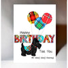 Birthday Scottie Dog with Balloons Card