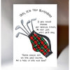 Scottish Birthday Card Golf Bag Poem