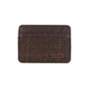 Heritage Card Holder- Green Check/Brown PU