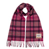 Brushed Wool Scarf - Plum/Rose Check