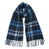Brushed Wool Scarf - Navy Check