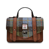 Medium Satchel - Chesnut & Blue Tartan