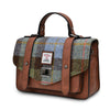 Medium Satchel - Chesnut & Blue Tartan