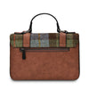 Medium Satchel - Chesnut & Blue Tartan