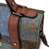 Medium Satchel - Chesnut & Blue Tartan