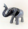 Brushed Black Elephant Trunk Up Large 12 cm