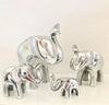 Polished Silver Elephant Trunk Up Small 6 cm