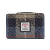 Zip Purse - Blue/Brown Check