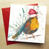 Card - Splatter Christmas Bird