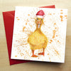 Card - Splatter Christmas Duck