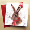 Card - Splatter Christmas Hare