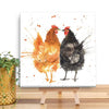 Mini Canvas - Splatter Hens