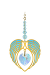 Angel Wing Heart - Aquamarine