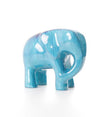 Brushed Aqua Elephant Large 9 cm