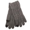 Aran Cable Glove - Charcoal