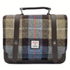 Mini Messenger - Blue/Brown Check