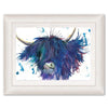 A3 Frame - 'Splatter Highland Cow'
