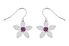 Indulgence - Purple Diamond Flower Earrings