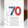 70th  Birthday Card