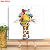 Mini Canvas - Splatter Rainbow Giraffe