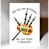 Birthday card Bagpipes