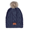 Aran Cable Tammy Hat - Navy