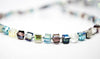 Arran Bay - Plated Pastel Crystal Cubes Necklace