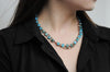 Arran Bay - Turquoise Two Strand Crystal Cube Necklace