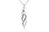 Silver Clear Crystal Twist Necklace