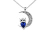 Indulgence: Owl on Half Moon Necklace