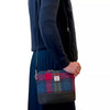 Square Shoulder Bag - Blue/Pink Check