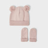 Baby Hat And Mittens - Pink