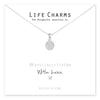 Life Charms -  Silver Pave Disc Necklace