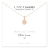 Life Charms -  Rose Gold Pave Disc Necklace