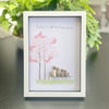 PEBBLE ART - A4 WHITE - Family is a gift that lasts forever (2 adults 2 children)