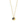 Estella Bartlett - Yin Yang CZ Enamel Pendant Necklace -
Yellow Gold