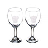 2 Wine/Water Glasses - Highland Cow