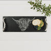 Slate Serving Tray- Small - Highland Cow