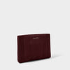 Kayla Quilted Clutch In Plum