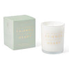SENTIMENT CANDLE | SIDE BY SIDE OR MILES APART FRIENDS ARE ALWAYS TOGETHER AT HEART | Fresh Linen & White Lily