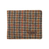 Tweed Wallet - Country Houndstooth Petrol Rust